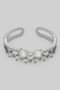 Textured Cz Bow And Pave Ring