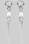 Stainless Steel Hoops With Pearl And Spikes