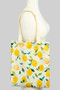 Lemon Print Tote Bag