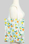 Orange Lemon Flower Print Tote Bag
