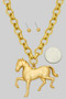 24K Gold Dipped Running Horse Water Resistant Nk
