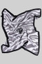 Zebra Print Silky Square Scarf
