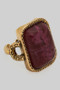 Color Resin Stone Open Ring