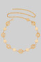 Hammered Spiral And Coin Link Chain Belt