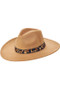 Fedora Hat With Animal Print Belt Strap