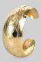 Polished Cuff Bracelet With Pressed Detail - #KB29550