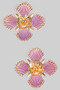 Textured Floral Post Earrings