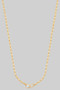 Teardrop Baguette Cz Pendant Necklace