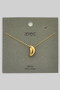 Abstract Double Teardrop Pendant Necklace