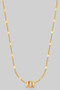 Organic Textured Rondelle Charm Necklace
