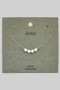 Round Cz Curved Bar Pendant Necklace