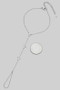 Stainless Steel Hand Chain W Ring Bracelet Cz Clusters