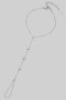 Stainless Steel Hand Chain W Ring Cz Charms