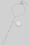 Stainless Steel Hand Chain W Ring Cz Charms