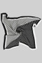 Two Tone Black And White Stripe Woven Square Scarf