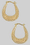 Textured Hoop Earrings With Micro Pave Detail
