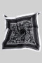 Paisley Print Square Scarf With Square Borders