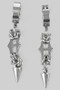 Stainless Steel Hoops With Dangling Spikes