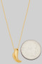Abstract Double Teardrop Pendant Necklace