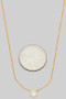 Round Bezel Set Cz Pendant Necklace