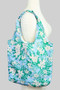 Painted Floral Print Tote Bag