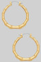 Brass Bamboo Hoops