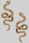 Textured Snake Drop Earrings - #E31158