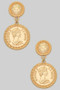 Tiered Coin Drop Earrings