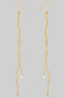 Twisty Cz Stone Drop Earrings