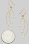 Triple Drop Cz Stone Earrings