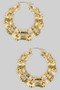 Double Bamboo Hoop Earrings