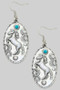 Horse Oval Drop Earrings