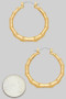 Brass Bamboo Hoops