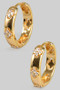 Dainty Cz Stone Clovered Hinge Hoops