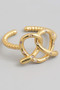 Pretzel Ring With Cz Pave