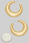 Flat Edge Crescent Hoop Earrings