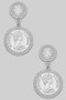 Tiered Coin Drop Earrings