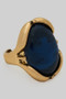 Color Resin Oval Stone Open Ring