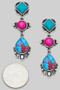 Western Multi Stone Drop Earrings