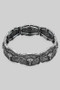 Western Bull Skull Link Stretch Bracelet