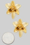 Lavish Brass Flower Post Earrings