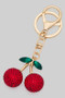 Pave Cherry Bag Charm Keychain
