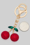 Pave Cherry Bag Charm Keychain
