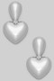 Sterling Silver Gold Dipped Heart Post Earrings
