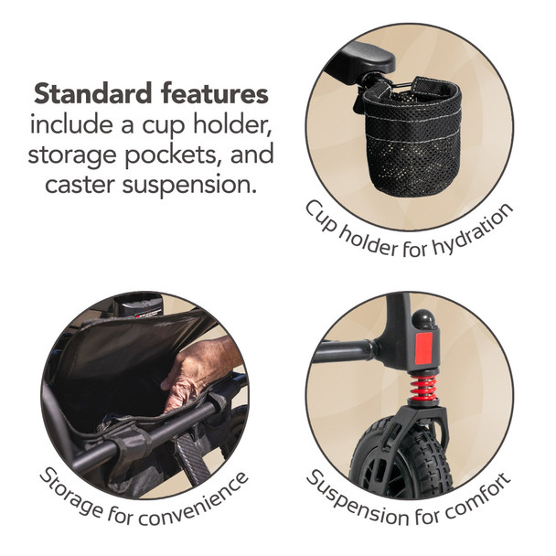 Clearance! Rascal® Carbon Cruiser Folding Electric Wheelchair