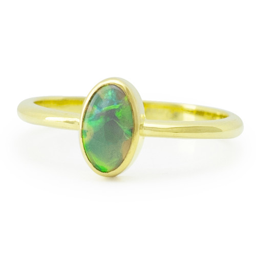 Crystal Opal Ring - 18k Gold 