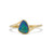 Lost Sea Opals Tryst Ring - 18k Gold Black Crystal Opal