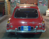 MGB GT Sliding Ragtop Sunroof Installed Closed Rear View