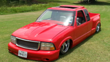 94-01 Chevy/GMC S10 & Sonoma Ext Cab Sliding Ragtop Folding Sunroof Kit Installed Side