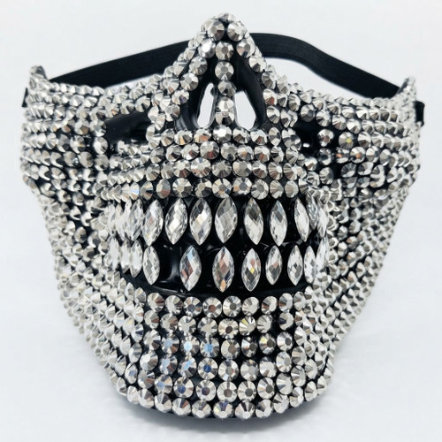 Rhinestone crystal half mask, masquerade mask